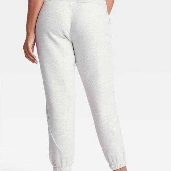 All In Motion Womens Fleece High Rise Jogger Pants Heather Gray Women’s Size S - Picture 2 of 8